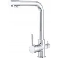 Gamma 3-weg keukenkraan zijkant chroom met waterfilterfunctie