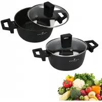 Zwieger Forte Pannenset met deksel - 4-delig Aluminium 18/20cm
