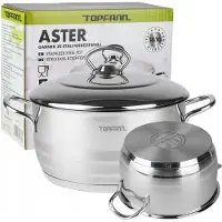 Topfann Roestvrijstalen pan 20 cm 3,2 l inductie - Hoogwaardig 18/10 staal