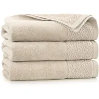 Zwoltex Primavera Handdoek 30x50cm Lichtbeige Egyptisch Katoen