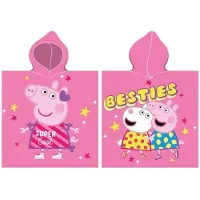 Carbotex Peppa Pig Kinderponcho Handdoek met Capuchon 50x115 cm