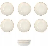 Lubiana Roma Diepe Borden 22 cm - Set van 6 - Uniek reactief glazuur