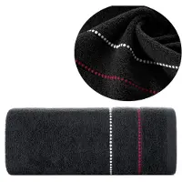 Eurofirany Suzi Frotte Handdoek 30x50cm Zwart - 100% Katoen, 500g/m²