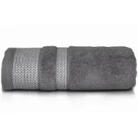 Detexpol Grijze Katoenen Handdoek 50x90 cm - Zacht en Absorberend