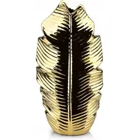 Mondex Golden Leaf Gold Vasts Decoratief 36,5 cm Keramitisch