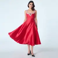 Smart & Joy Cocktailjurk met hartvormig decolleté en kralen