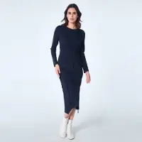 S&J Weekends Jurk met asymmetrische structuurlijnen