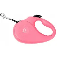 Collar Riem voor honden met reflecterende band (5m, tot 25kg) roze