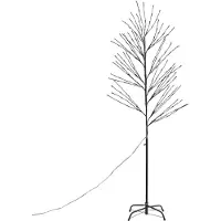 QAZQA Kerstboom zwart 200cm incl. LED IP44 - Vixen