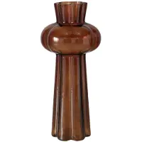 Boltze Vaas - Bruin - 25cm - Ø 11cm. - Glas - Hand made. - Modern