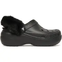 Crocs Schoenen Classic Platform Fuzz Lined 212854BLK