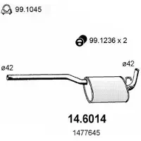 ASSO 14.6014 Uitlaat middendemper