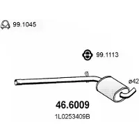 ASSO 46.6009 Uitlaat middendemper