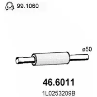 ASSO 46.6011 Uitlaat middendemper