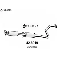 ASSO 42.6019 Uitlaat middendemper