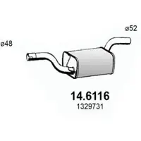 ASSO 14.6116 Uitlaat middendemper