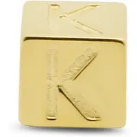 New Bling 9NBG-912K Gouden Kubus met Letter K - 3,8mm - hanger - 14 Karaat - Goud