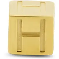 New Bling 9NBG-912H Gouden Kubus met Letter H - 3,8mm - hanger - 14 Karaat - Goud