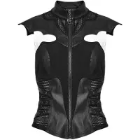 Punk Rave - Gothic Bodywarmer - Punk Cool Vest - XS tot 4XL - voor Vrouwen - zwart - Maat L
