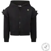 Koko Noko sweatvest zwart Meisjes Katoen Capuchon Effen - maat 92