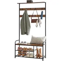 Mazazu MIRA Home - Kapstok - Kledingrek - Schoenenrek - Opbergrek - Vintage - 30x85x180,5