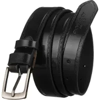 Rovicky M LEDEREN RIEM WAS ZWART PLW-13 90 ZWART