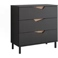 Vicco Marelle Dressoir – 80 x 81.2 cm met 3 laden Antraciet/Artisan