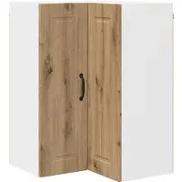 vidaXL Wandkast hoekmodel PORTO, ambachtelijk eikenhout, 57 x 57 x 80 cm