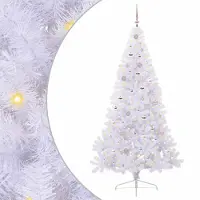 vidaXL Kunstkerstboom met 300 LED Wit 210 cm PVC en Staal