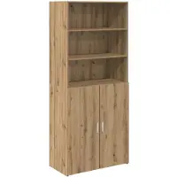 vidaXL Highboard Artisan Eiken 80 x 42,5 x 185 cm Bewerkt hout