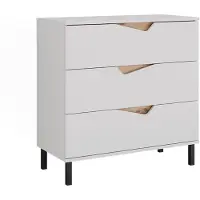 Vicco Marelle Dressoir – 80 x 81.2 cm met 3 laden Wit/Kunstnijverheid
