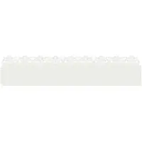vidaXL Gazonranden 10 st 103 x 0,05 x 22 cm Staal Wit