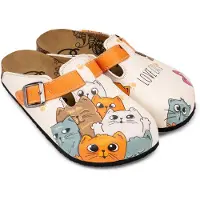 Goby – Love Cats Dames Clogs – Vegan – Handmade – Maat 37
