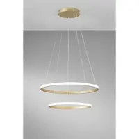 LUCE Design Hanglamp Axis, messing / goud, Woon-/ Eetkamer, metaal, Modern