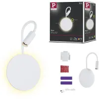 Paulmann Wandlamp Miora, dimbaar, wit / opaal, Woon-/ Eetkamer, metaal, Modern, wandlamp