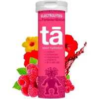TA Energy Tube of 12 Effervescent Pastilles Electrolytes Raspberry/Hibiscus || Maat: Framboos