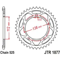 JT Sprockets Jt Jtr 1877-45 Achtertandwiel