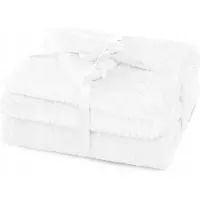 AmeliaHome Zachte Witte Plaid "Lammy" 220x240 cm - Comfortabel en Stijlvol