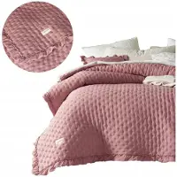 MOLLY Pikowana Sprei 170x210 cm met Ruche - Indische Roos