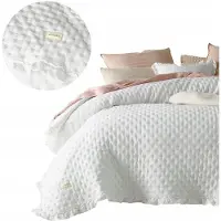 Room99 Molly Dekbedovertrek 200x220cm Wit met Ruche - Elegante Slaapkamer Stijl