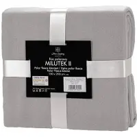 Euromat Lichtgrijze Polar Plaid 130x170 cm - Zacht & Certificeerd