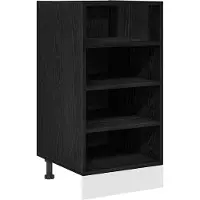 vidaXL Keuken Onderkast Zwart eiken 40 x 44,5 x 81,5 cm Bewerkt hout