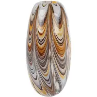 Coppens Vaas Fiene S oranje/bruin glas 14x14x29cm