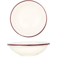 Bonna Serveerschaal linea burgundy porselein 15 cm (330cc) set van 2