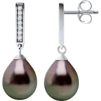 Diadema Dangle Oorbellen Tahitian Parel sieraden 8-9mm Pears 925