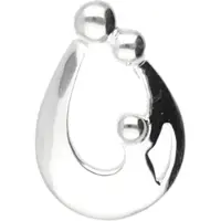 MOOYE ® - Collectie Zilveren Familie Ouders met kind kettinghanger
