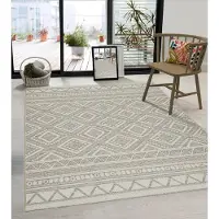 The Carpet Calgary – Modern vloerkleed in boho-stijl, geschikt voor keuken & eetkamer, beige, 140 x 200 cm