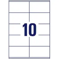 Avery-Zweckform 6137 Universele etiketten 105 x 57 mm Papier Wit 1 stuk(s) Permanent hechtend Laser (zwart/wit)