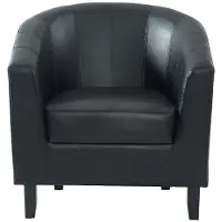 Vente-unique Fauteuil van kunstleer CRISTOBAL - Zwart