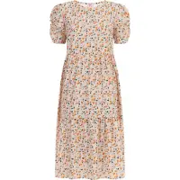 Mymo Jurk beige / groen / oranje